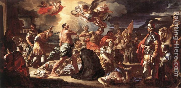 The Martyrdom of Sts Placidus and Flavia painting - Francesco Solimena The Martyrdom of Sts Placidus and Flavia art painting